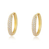 Women's 925 Sterling Silver Microinlaid Zircon Geometric Circle Earrings Jewelry