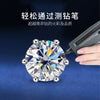 Women's 925 Sterling Silver Moissanite Earrings Simple Geometric Style Electroplating