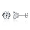 Women's 925 Sterling Silver Moissanite Earrings Simple Geometric Style Electroplating