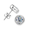 Women's 925 Sterling Silver Moissanite Earrings Simple Geometric Style Electroplating