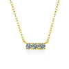 Women's 925 Sterling Silver Moissanite Geometric Pendant Necklace Set With Diamonds Cross Chain Highend Style