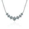 Women's 925 Sterling Silver Moissanite Geometric Pendant Necklace Set With Diamonds Cross Chain Highend Style