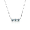 Women's 925 Sterling Silver Moissanite Geometric Pendant Necklace Set With Diamonds Cross Chain Highend Style