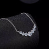 Women's 925 Sterling Silver Moissanite Geometric Pendant Necklace Set With Diamonds Cross Chain Highend Style