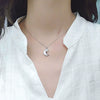 Women's 925 Sterling Silver Moon Pendant Necklace With Geometric Cross Chain Electroplated Light Luxury Jewelry