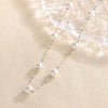 Women's 925 Sterling Silver Multi Wear Pearl Necklace With Geometric Pendant Minimalist Elegant Light Luxury Clavicle Sweater Chain