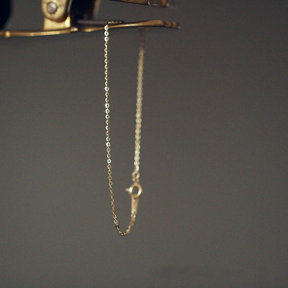Women's 925 Sterling Silver Naked Chain Bracelet Geometric Style Goldplated