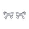 Women's 925 Sterling Silver Necklace And Earrings Set With Bow Butterfly Dragonfly And Insect Patterns Electroplated