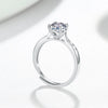 Women's 925 Sterling Silver Open Ring With Moissanite Geometric Inlay Electroplated Anti Allergy Non Fading Classic Simple Style
