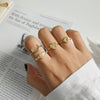 Women's 925 Sterling Silver Open Ring With Star Pattern And Electroplating Design