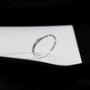 Women's Sterling Silver Open Ring With Wave Texture And Electroplated Finish Adjustable Fashion Jewelry