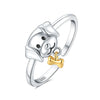 Women's 925 Sterling Silver Owl Adjustable Opening Ring Natural Style