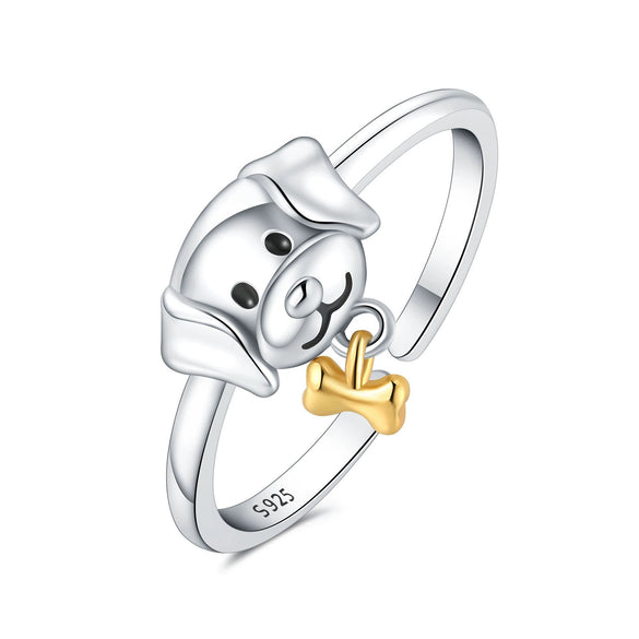 Women's 925 Sterling Silver Owl Adjustable Opening Ring Natural Style