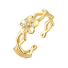 Women's 925 Sterling Silver Owl Adjustable Opening Ring Natural Style