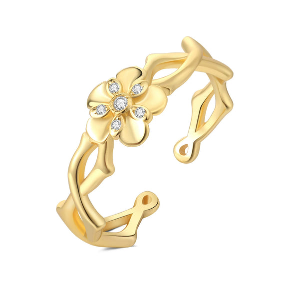 Women's 925 Sterling Silver Owl Adjustable Opening Ring Natural Style