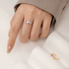 Women's Sterling Silver Pink Bow Adjustable Open Ring With Electroplated Finish Sweet Cute Jewelry