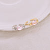 Women's Sterling Silver Pink Bow Adjustable Open Ring With Electroplated Finish Sweet Cute Jewelry