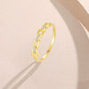 Women's 925 Sterling Silver Plain Ring With Simple Style And Set With Diamonds