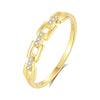 Women's 925 Sterling Silver Plain Ring With Simple Style And Set With Diamonds