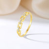 Women's 925 Sterling Silver Plain Ring With Simple Style And Set With Diamonds