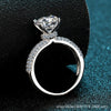 Women's 925 Sterling Silver Ring With Mosan Diamond And The Crown Pattern Electroplated