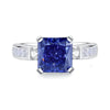 Women's 925 Sterling Silver Ring With Pink Diamond And Geometric Design