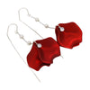 Women's 925 Sterling Silver Rose Petal Tassel Earrings With Pearl Floral Light Luxury Statement Drop Design