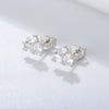 Women's 925 Sterling Silver Simple Geometric Zircon Stud Earrings Fashion Fine Jewelry