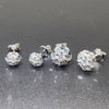 Women's 925 Sterling Silver Snowflake Flower Earrings With Electroplated Finish Moissanite Inlay Elegant Fashion Jewelry