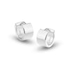 Women's 925 Sterling Silver Square Geometric Electroplated Niche Style Earrings