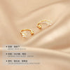 Women's Sterling Silver Star Stud Earrings With Screw Back Closure And Electroplated Light Luxury Design