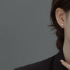 Women's Sterling Silver Star Stud Earrings With Screw Back Closure And Electroplated Light Luxury Design
