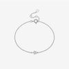 Women's 925 Sterling Silver Star Sweet Style Electroplated Platinum And 18K Gold Bracelet