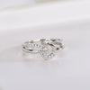 Women's Sterling Silver Star Zircon Open Ring With Electroplated Finish Adjustable Fresh Minimalist Jewelry