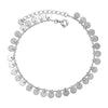 Women's 925 Sterling Silver Tassel Bracelet Simple Light Luxury Geometric Round Sequin Chain Bracelet With Electroplated Finish