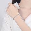 Women's 925 Sterling Silver Tassel Bracelet Simple Light Luxury Geometric Round Sequin Chain Bracelet With Electroplated Finish