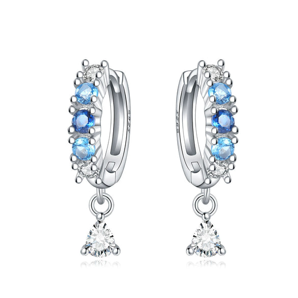 Women's 925 Sterling Silver Tassel Earrings With Animal Zodiac Pattern Electroplated Small And Fresh Style