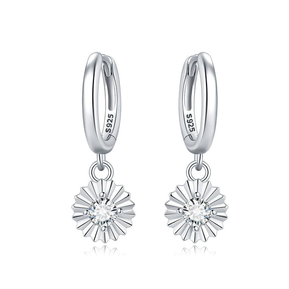 Women's 925 Sterling Silver Tassel Earrings With Animal Zodiac Pattern Electroplated Small And Fresh Style