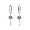 Women's 925 Sterling Silver Tassel Earrings With Animal Zodiac Pattern Electroplated Small And Fresh Style
