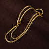 Women's 925 Sterling Silver Two Tone Geometric Twisted Chain Necklace With Glitter Cut Electroplated Finish