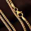 Women's 925 Sterling Silver Two Tone Geometric Twisted Chain Necklace With Glitter Cut Electroplated Finish