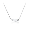 Women's 925 Sterling Silver U Shaped Pendant Necklace With Box Chain Simple Geometric Electroplated Clavicle Chain