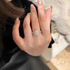 Women's 925 Sterling Silver Ushape Mosan Diamond Ring With Electroplating
