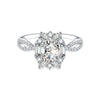Women's 925 Sterling Silver Ushape Mosan Diamond Ring With Electroplating