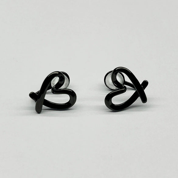 Women's Sterling Silver Ushaped Heart Clipon Earrings With Electroplated Finish For Nonpierced Ears