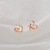 Women's Sterling Silver Ushaped Heart Clipon Earrings With Electroplated Finish For Nonpierced Ears