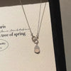 Women's 925 Sterling Silver White Chalcedony Inlaid Gourd Pendant Necklace Geometric Floral Clavicle Chain Light Luxury Fashion Jewelry