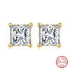 Women's 925 Sterling Silver Zircon Earrings With Geometric Animal Zodiac Patterns Electroplated