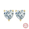 Women's 925 Sterling Silver Zircon Earrings With Geometric Animal Zodiac Patterns Electroplated