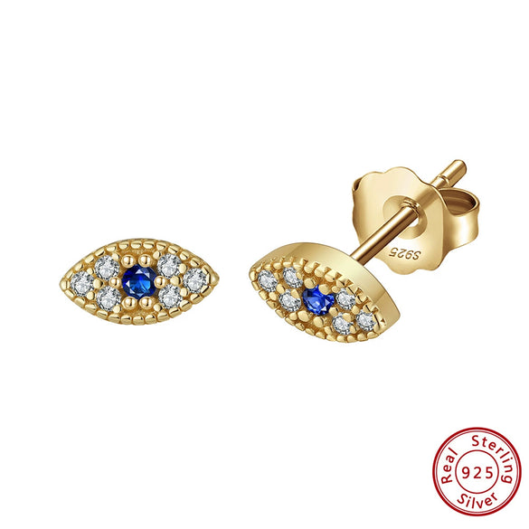Women's 925 Sterling Silver Zircon Earrings With Geometric Animal Zodiac Patterns Electroplated